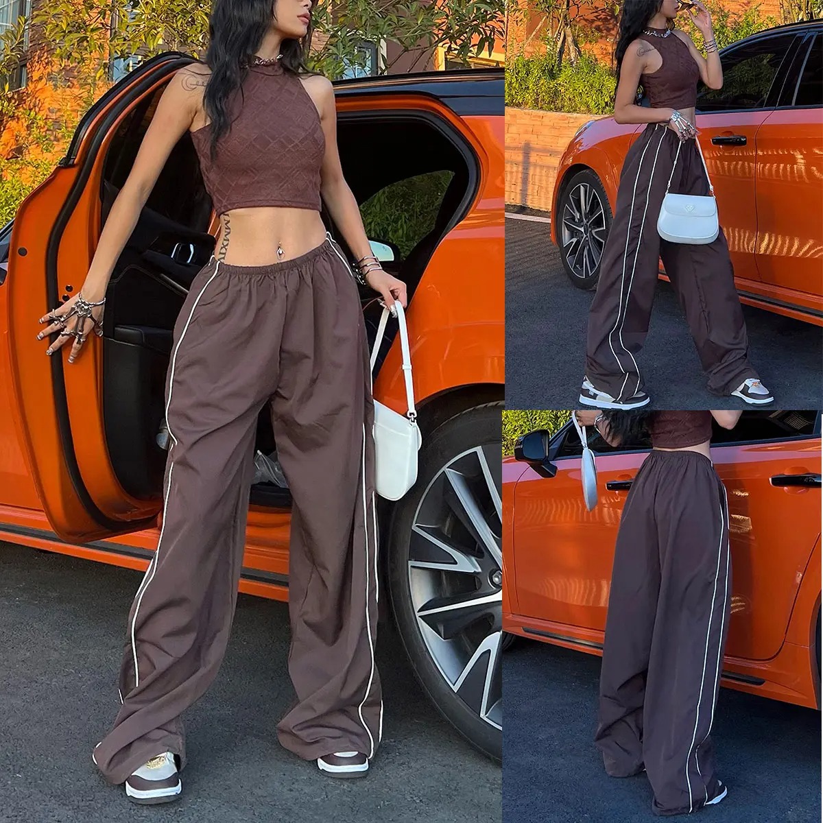 ✨ Women’s Parachute Wide‑Leg Baggy Pants – Casual Comfort