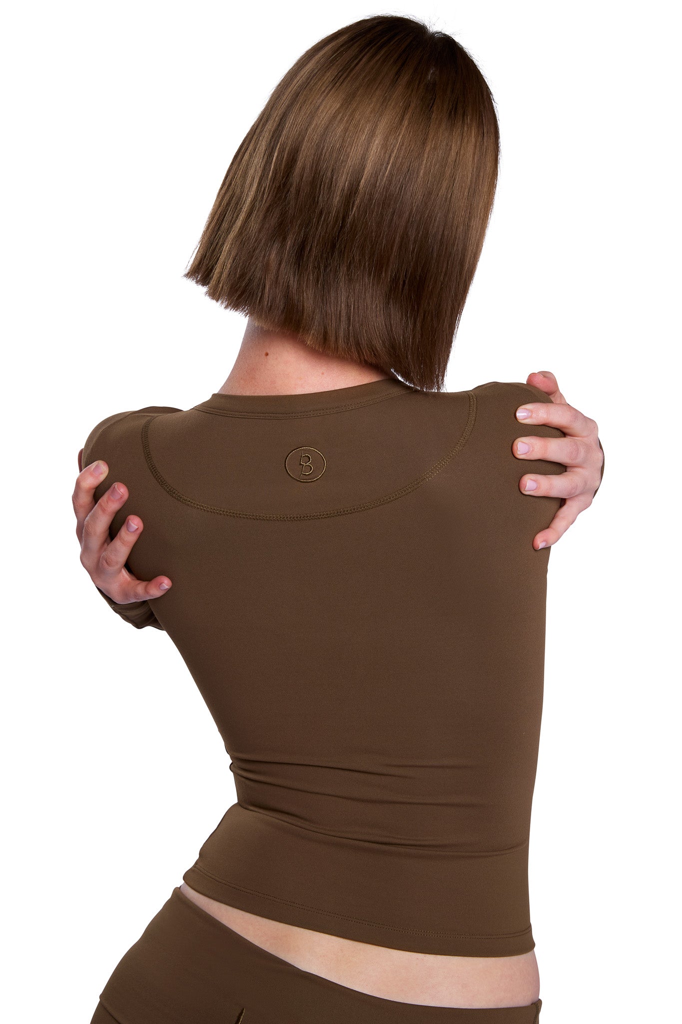 YOGA LONG SLEEVE FULL LENGTH TOP (CINNAMON)