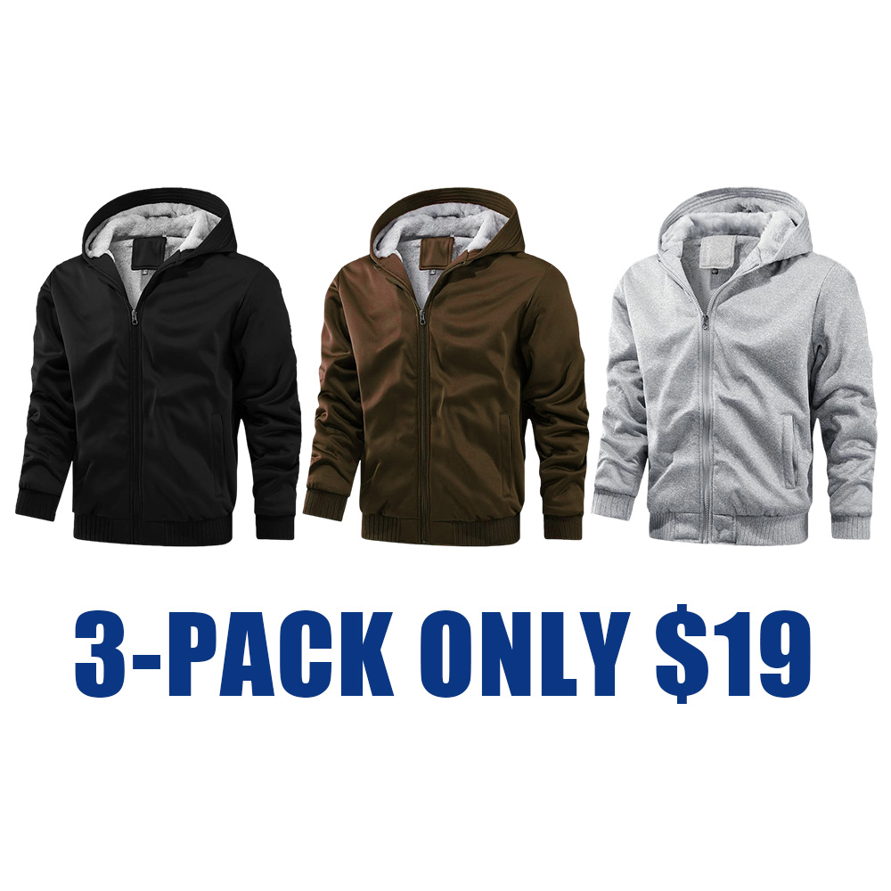 Men’s Thick Fleece Lined Hoodie Jacket