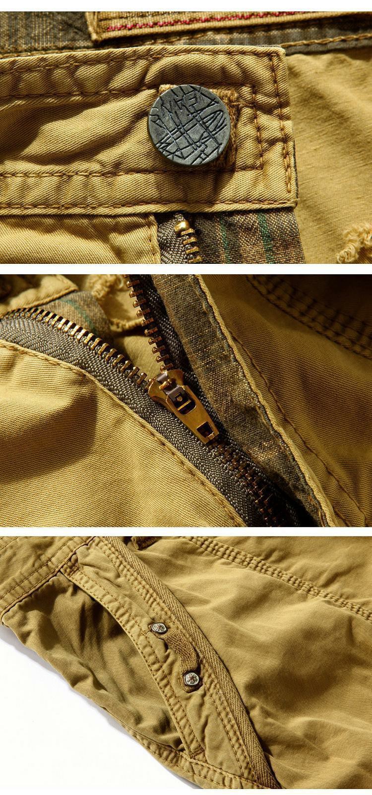 🔥Last day promotion🔥Men's Korean Style Multi-Pocket Cargo Shorts Fashion Trend Multi-Pocket Mid-Length Shorts