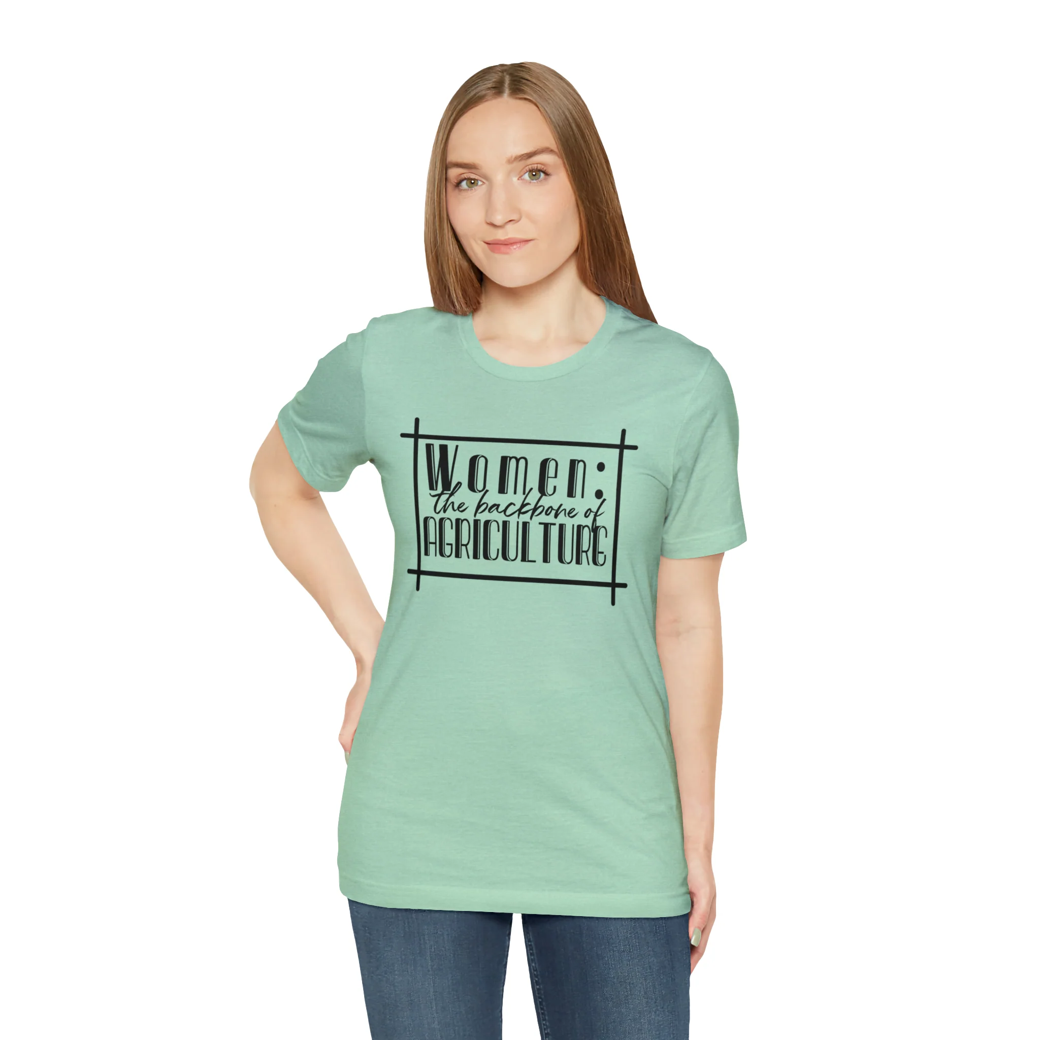 Women: The Backbone of Ag Unisex Jersey Short Sleeve Tee