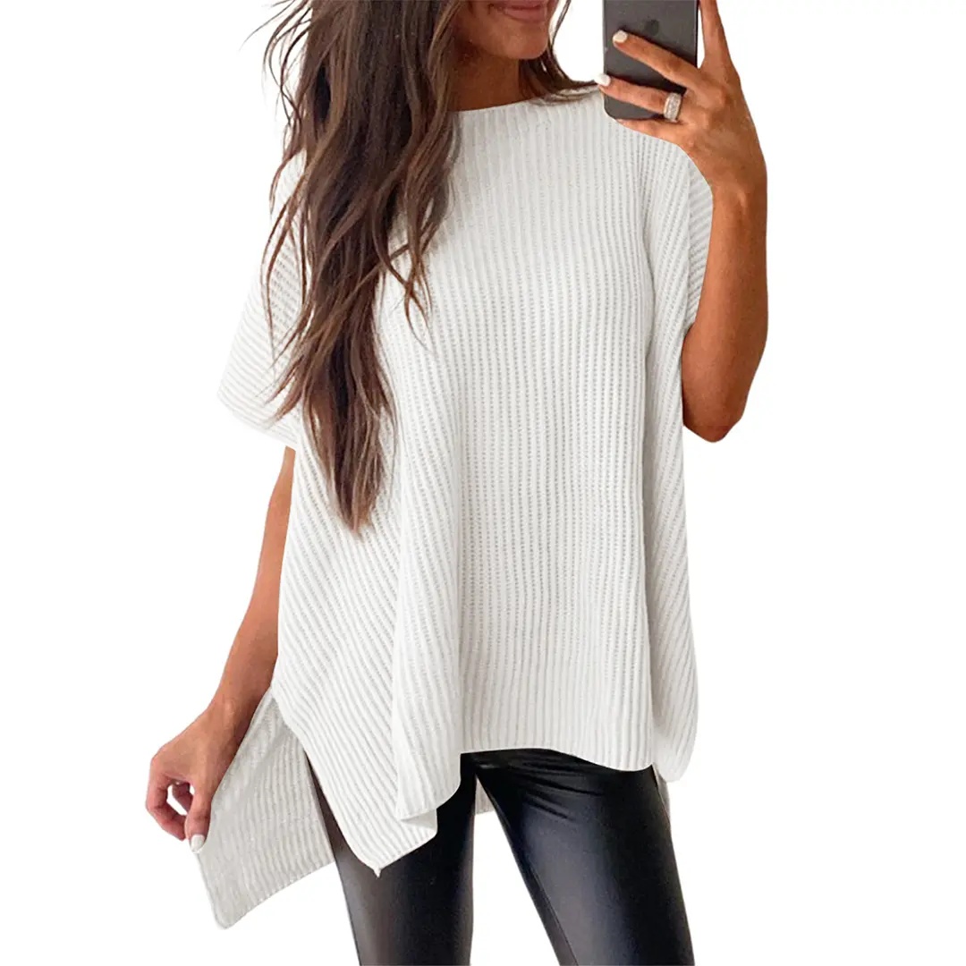 2026 Spring/Summer Oversized Cozy Ribbed Knit Top