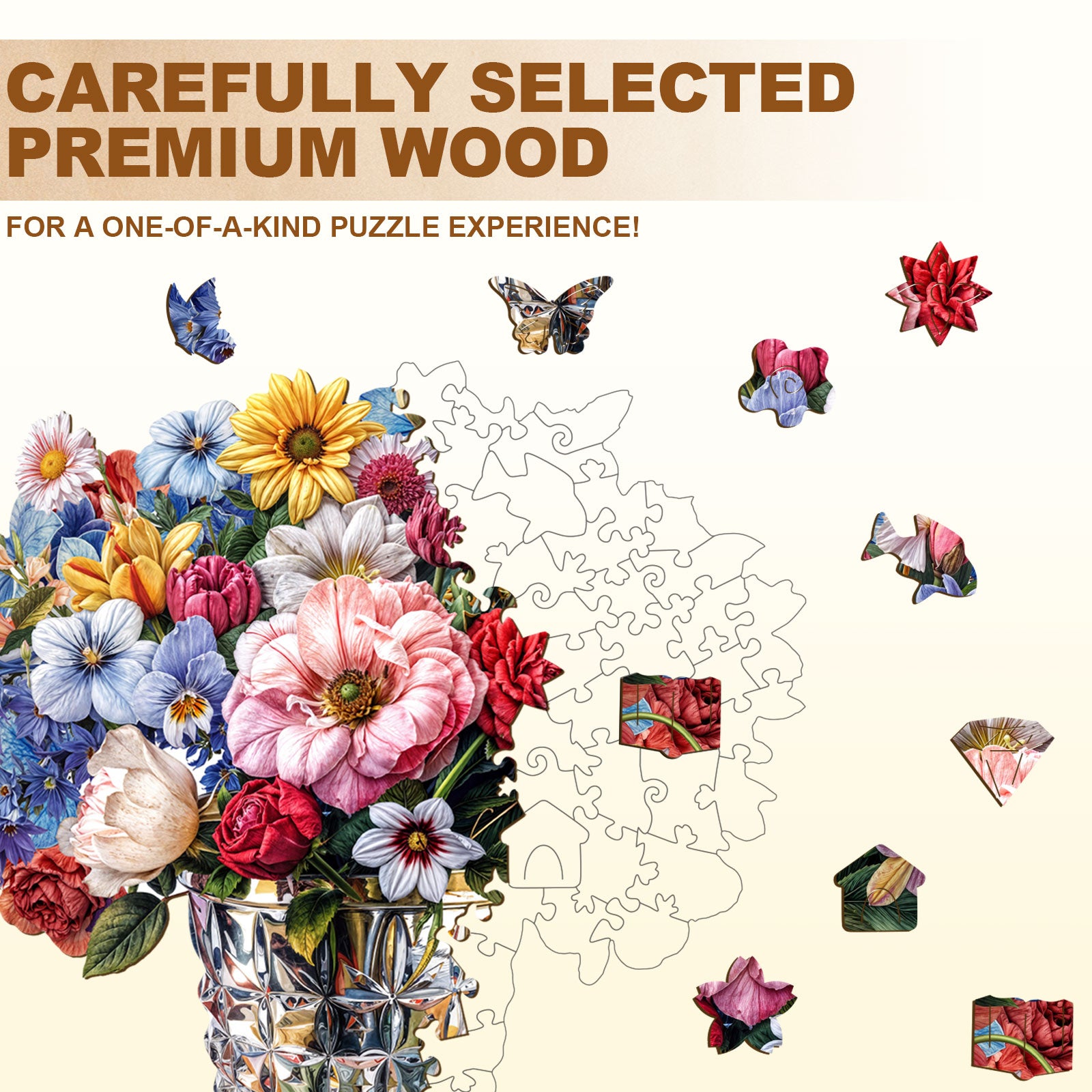 Goblet Bouquet Wooden Jigsaw Puzzle