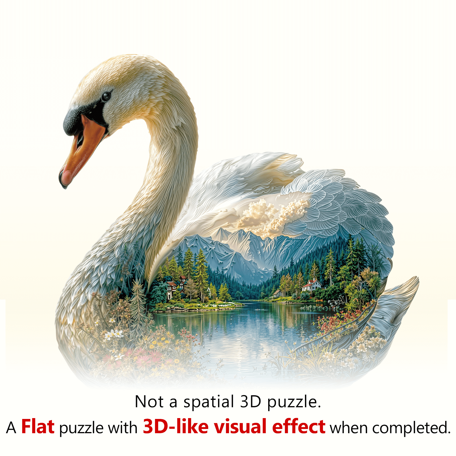 Swan Dream Wooden Jigsaw Puzzle