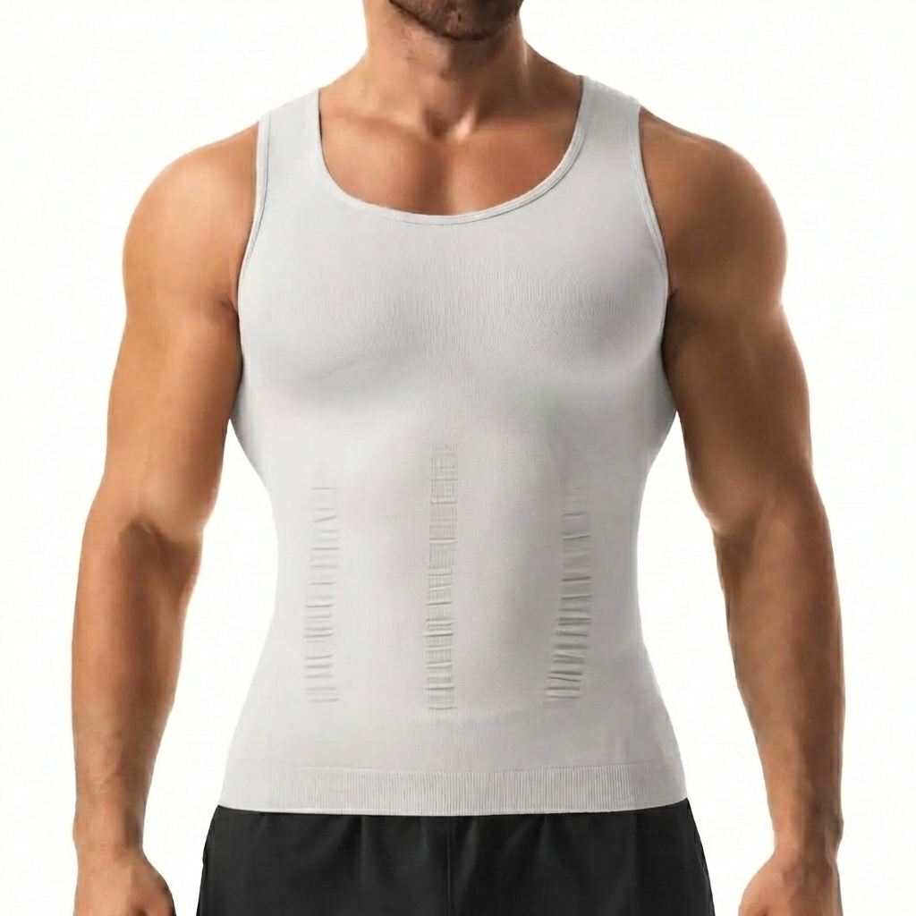 Men's Compression Tank Top - Tummy Control Body Shaper for Workout & Athletic Activewear