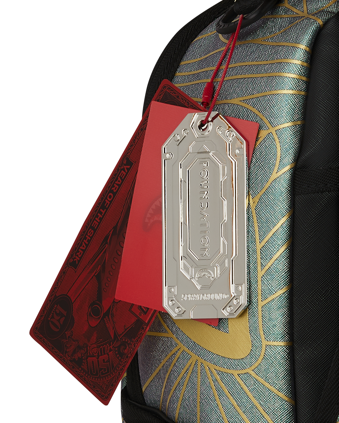 FOUNDATION CRYSTAL IRIDESCENT SHARK BACKPACK