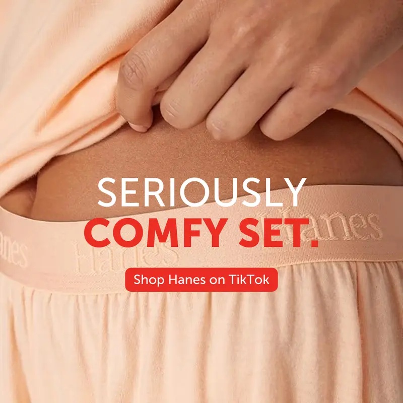 Hanes Originals 2 Piece Lounge Set Comfywear Supersoft Boxy T-shirt & Sleep Shorts Loungewear Women's Comfortable Fit Soft Stretch Fabric Breathable Hla202