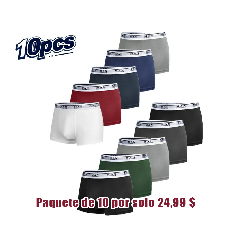 Paquete de 10 calzoncillos bóxers esenciales para hombre