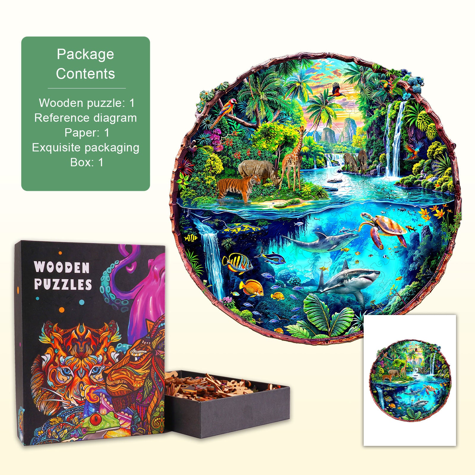 World Fusion Wooden Jigsaw Puzzle