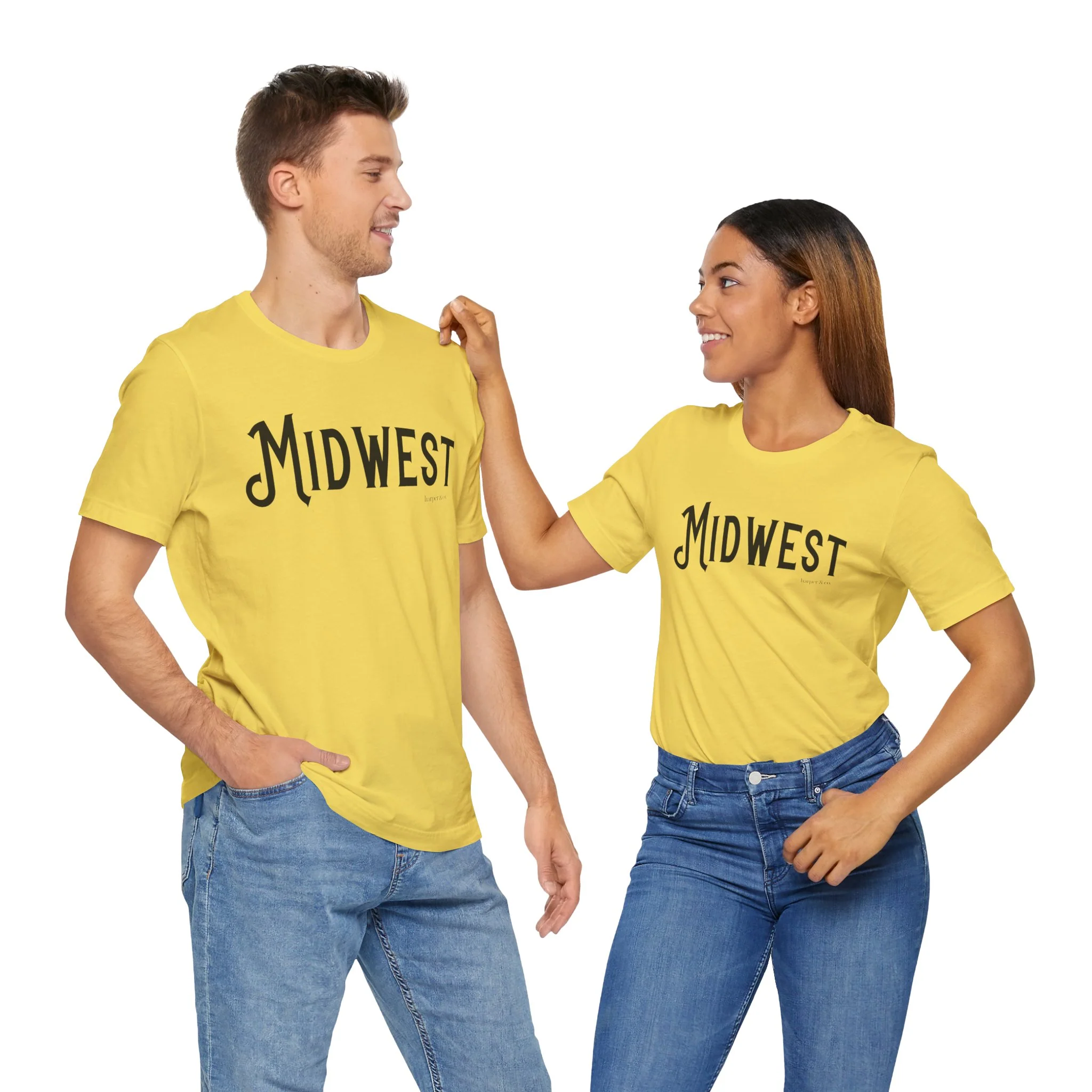 Midwest Unisex Jersey Tee - Casual Soft Cotton Short Sleeve Shirt