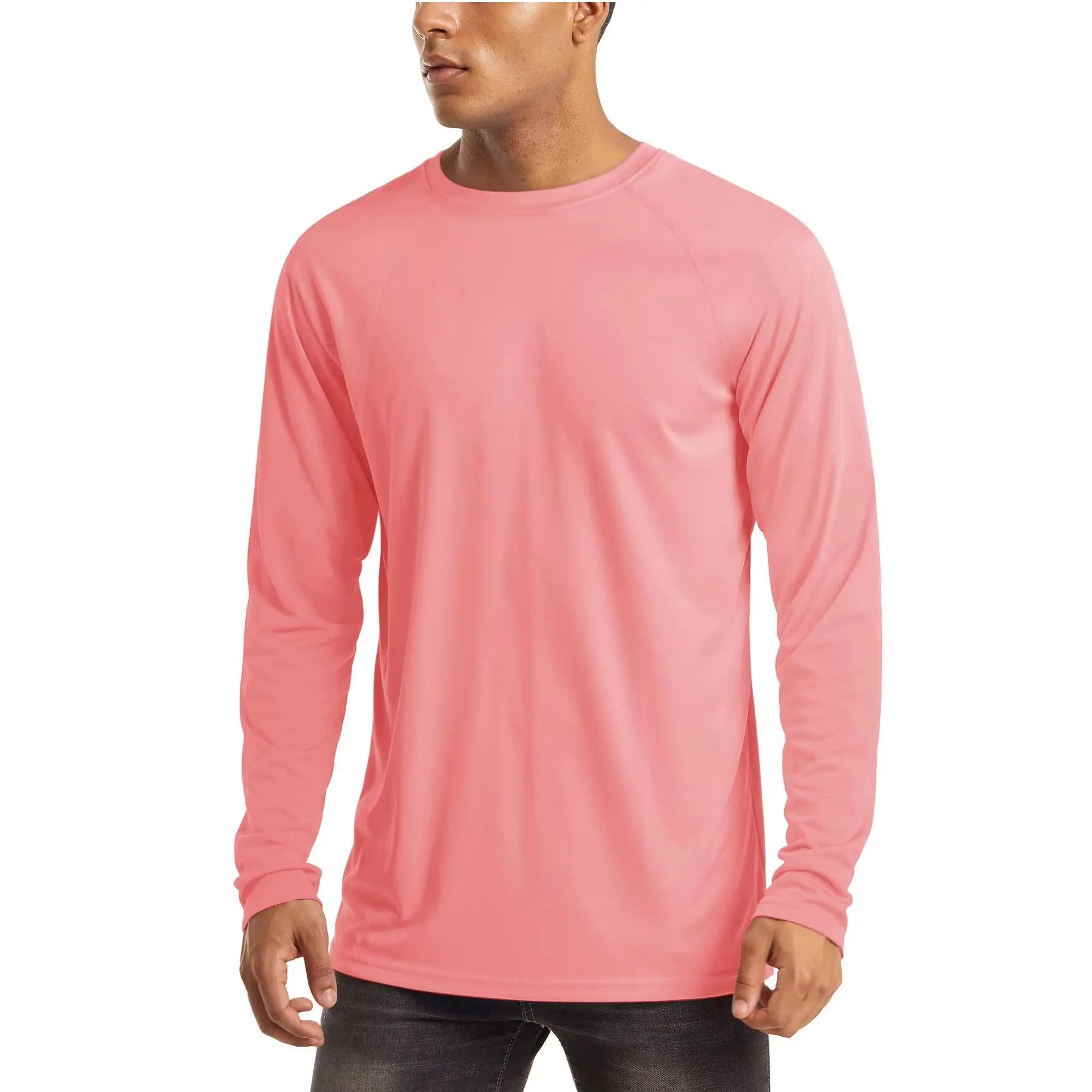 Men's UPF 50+ Long Sleeves Shirts Quick Dry Lightweight Summer Sportswear Tops