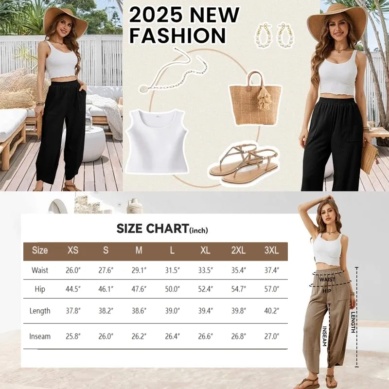 🔥8- PACK Women's Harem Barrel Pants