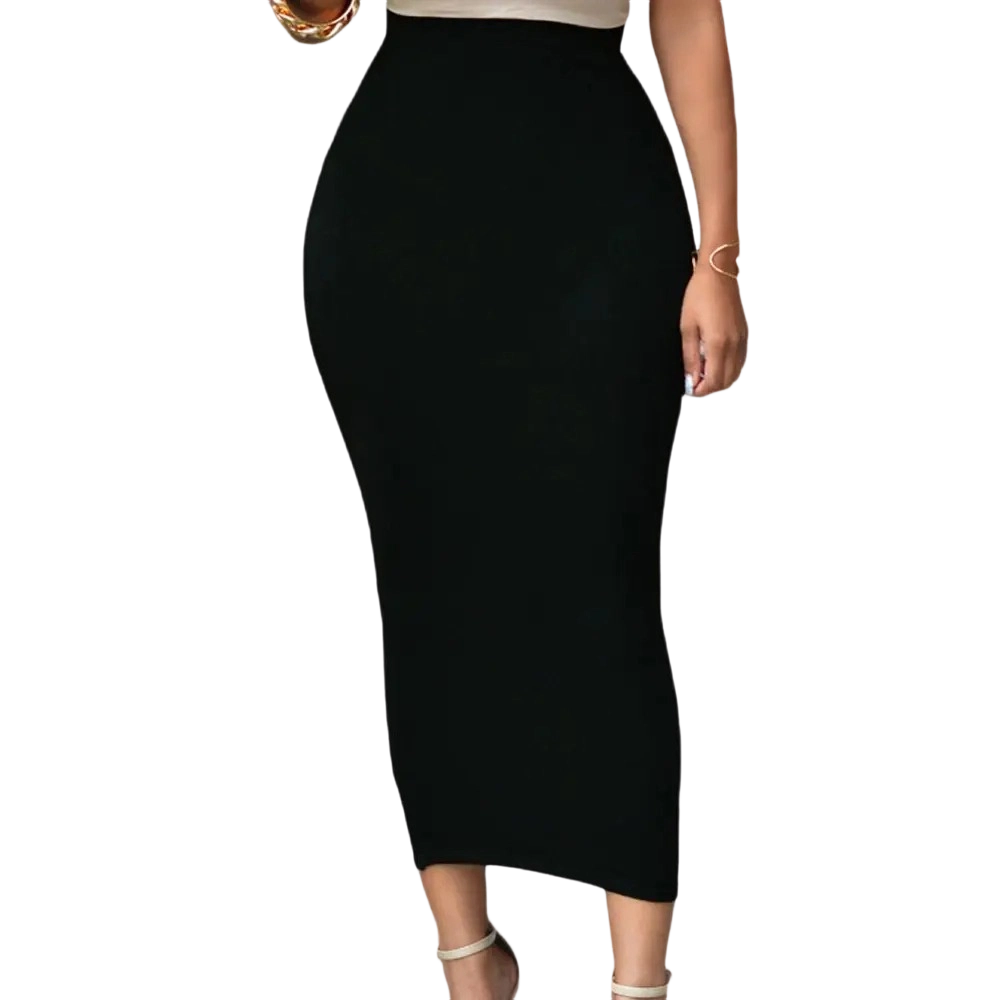 Women’s High Waisted Tummy Control Bodycon Maxi Skirt