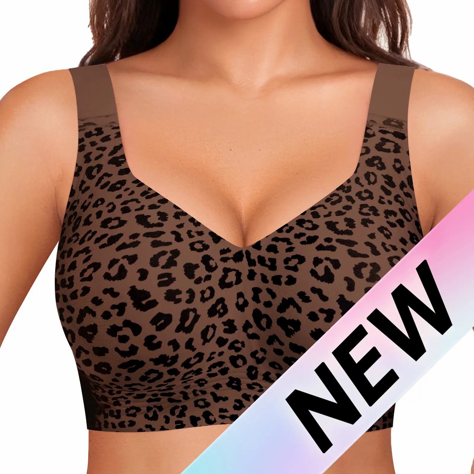 Women Jelly Bras Wirefree Full Coverage No Underwire Everyday Bras Comfortable Wireless Padded Tshirt Bra