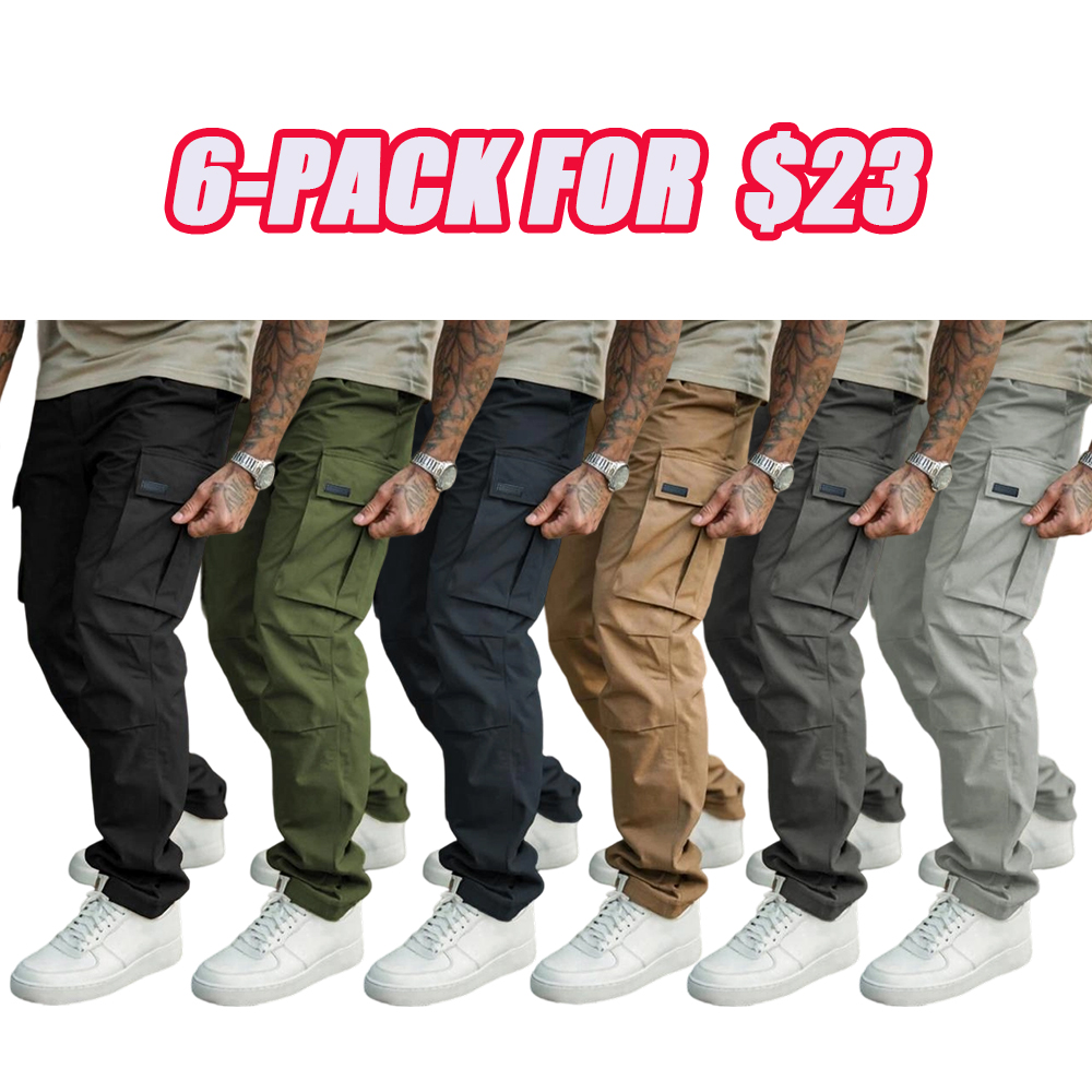 Men's Casual Cargo Pants in Woven Fabric, Spring & Fall Wear, Comfortable Fit, Stylish Design for Daily Use, Casual Outdoor Trouser