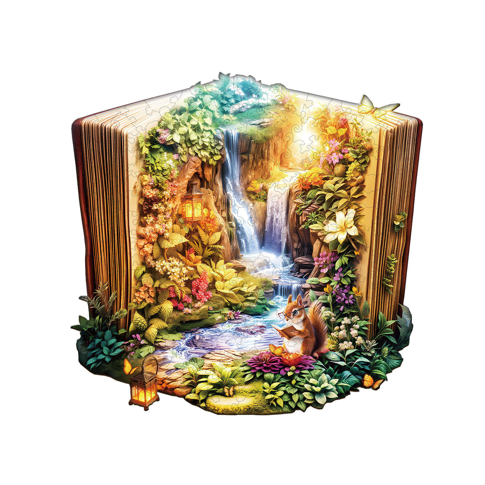 Landscape in the book Wooden Jigsaw Puzzle