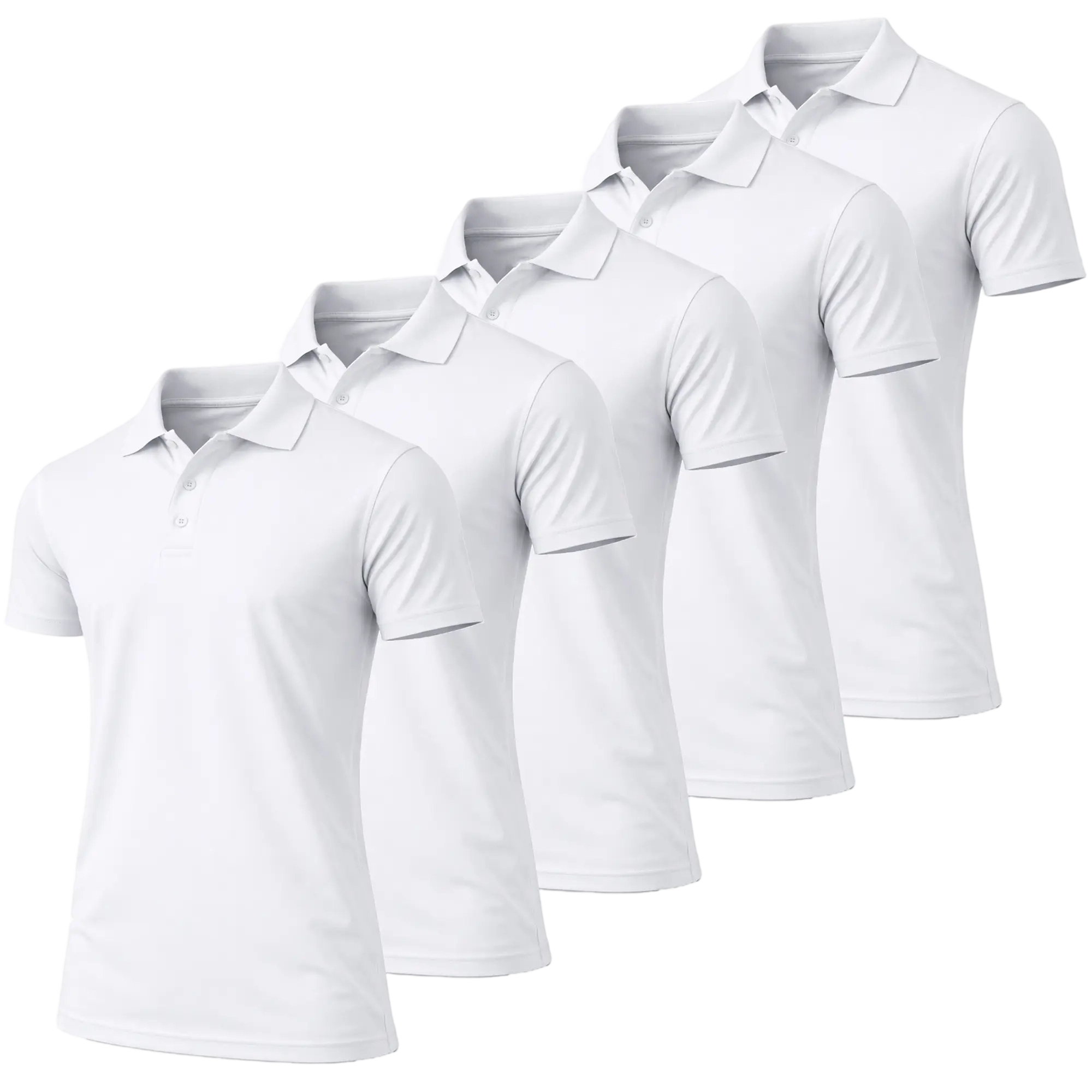Men’s 5-Pack Performance Polo Shirts