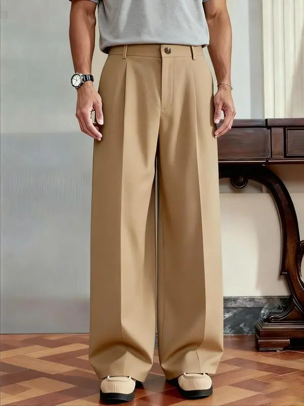 Versatile Wide-Leg Pants with Unique Buttons, Perfect for Daily & Party Wear