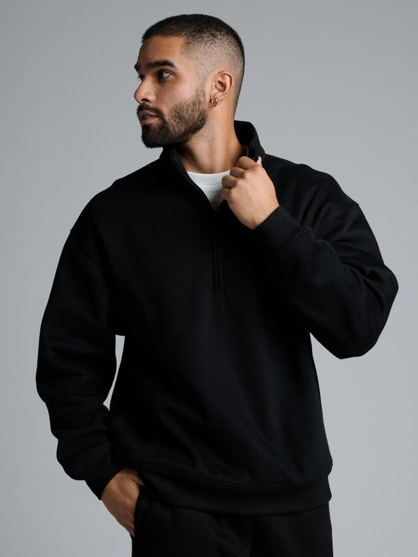 Basic Quarter Zip Mock Neck