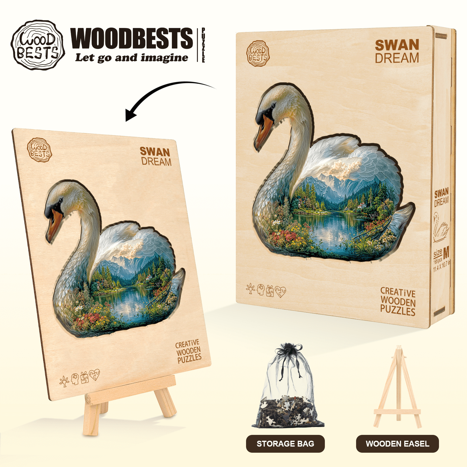Swan Dream Wooden Jigsaw Puzzle