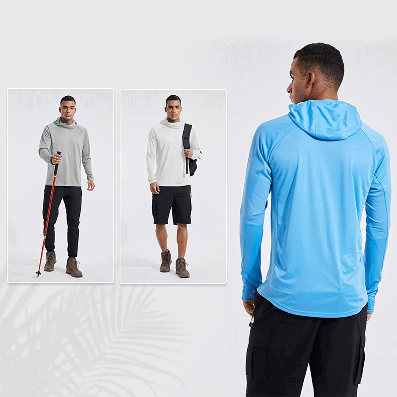 ☀️ Men's UPF 50+ Sun Protection Hoodie with Face Cover