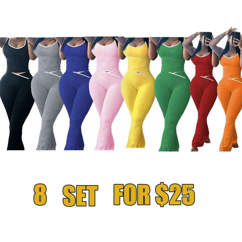 ✨Chic Colorblock Crmon Tank &. Dlarod PanteSet | Women's Sleeveless Gym YogaOutfit