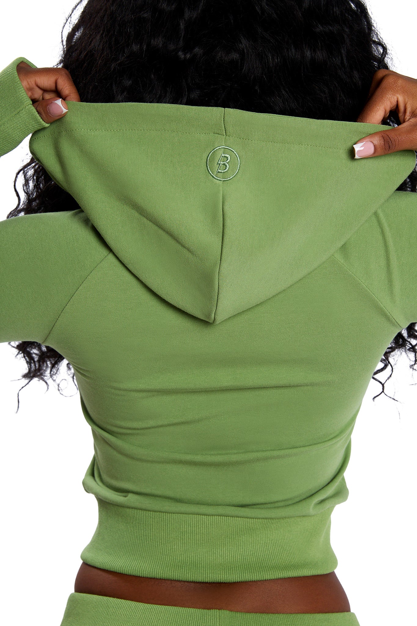 BODY KNITWEAR ZIP HOODIE (MATCHA GREEN)
