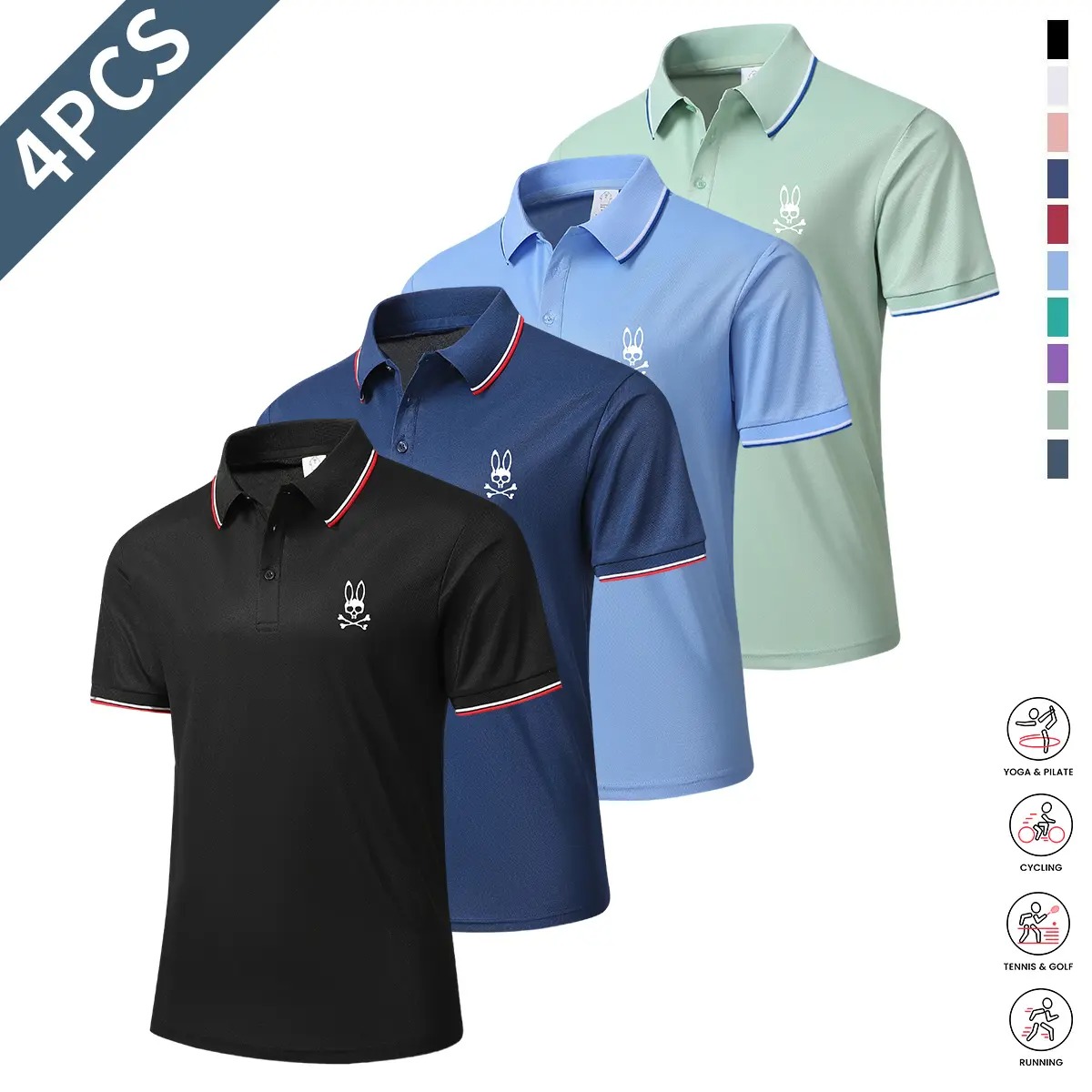 Men's Casual Short-Sleeve Polo Shirt