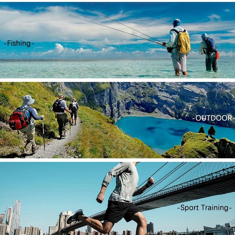 📏📏Men’s UPF 50+ Sun Protection HoodedShirt with Face Mask