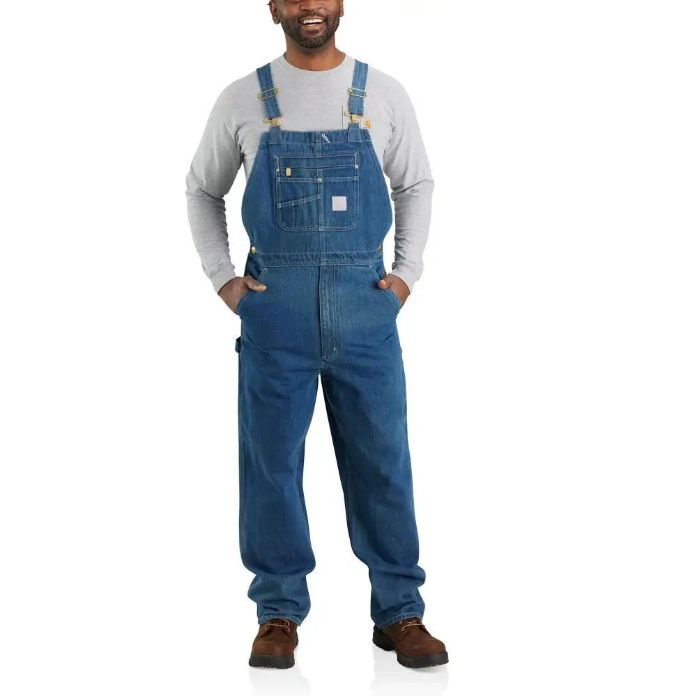 🔥Last Day Promotion!Men's Denim Bib Overalls, Workwear with Adjustable Straps and Convenient Tool Pockets