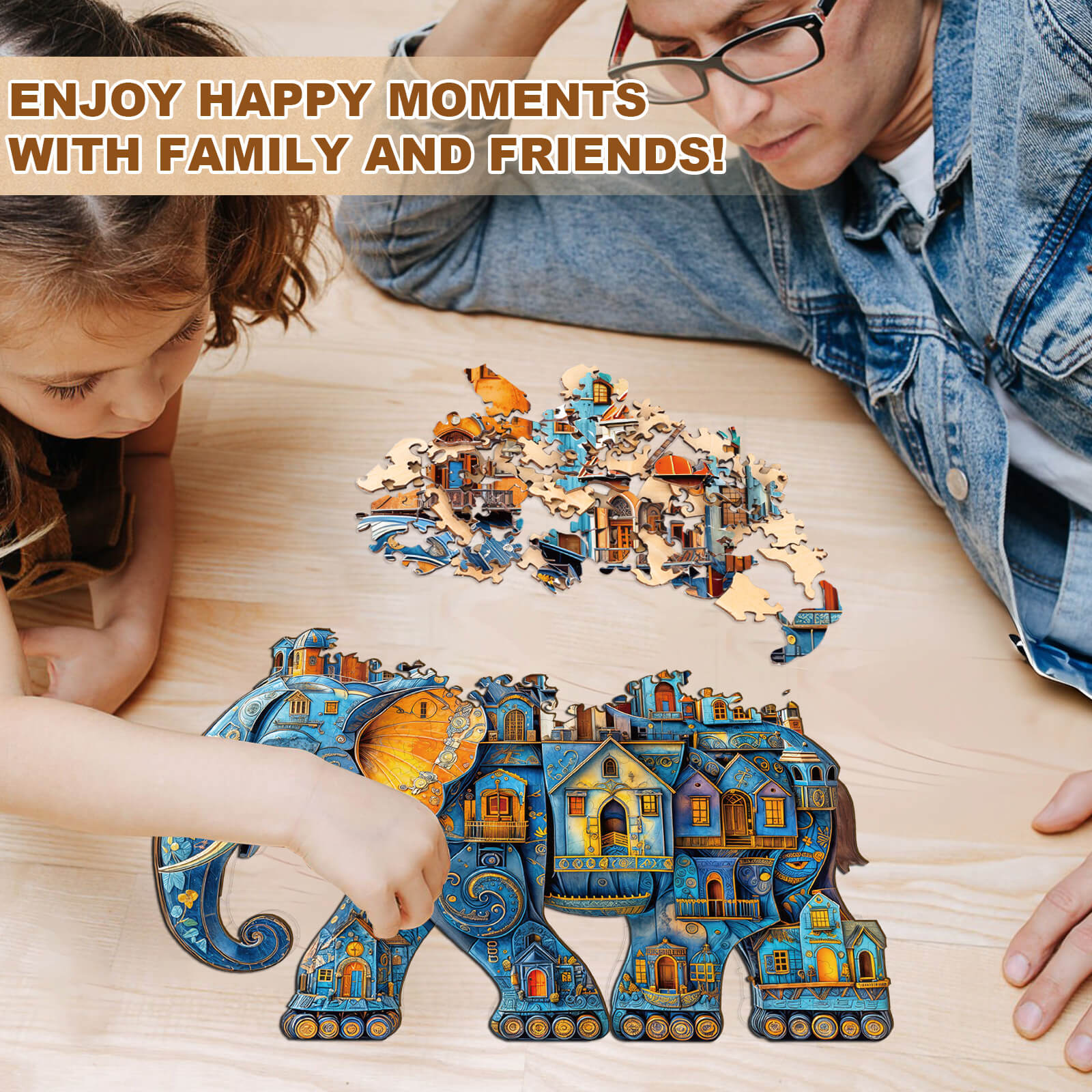House  Elephant Wooden Jigsaw Puzzle