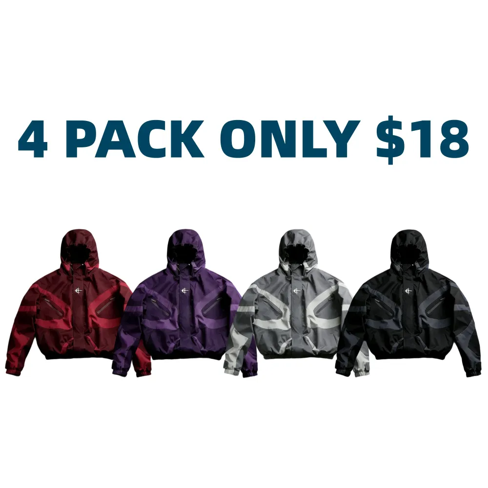 Men's  Jacket High Street Patchwork Print+Printed Elastic Cuff Sport Pants