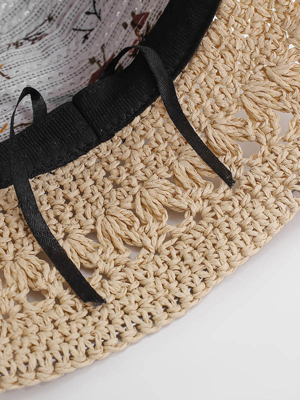 Leisure Print Sun-Protection Straw Hat