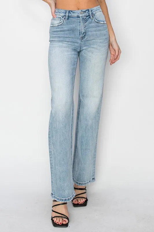 High Rise Straight Jeans