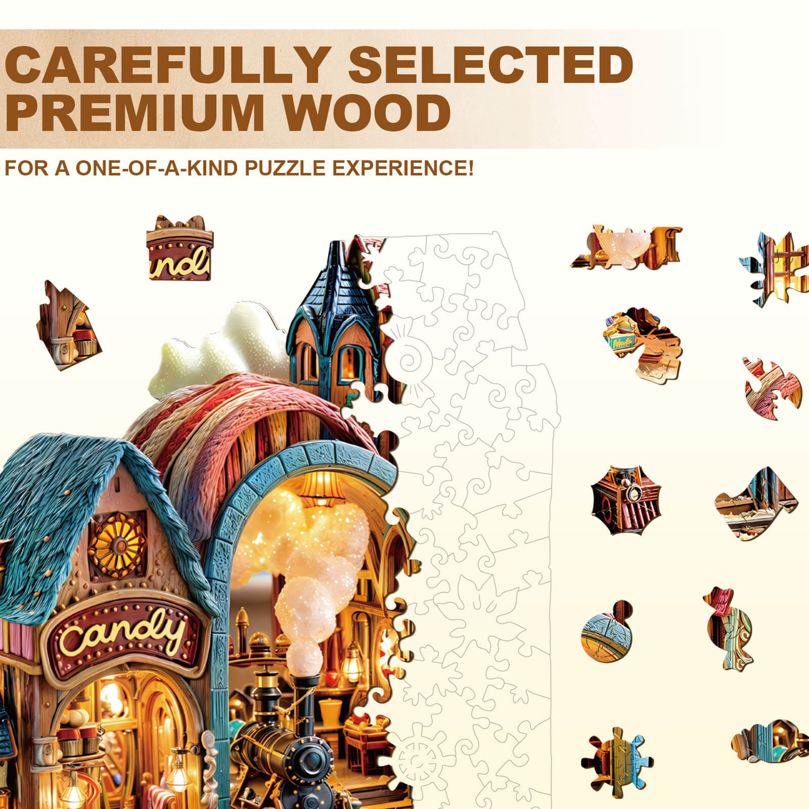 Candy Platform Wooden Jigsaw Puzzle