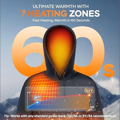 Smart Heated Hoodie! 🧥🔥 5 Heat Zones, Adjustable Temp u0026 Ultra-Comfort! ❄️