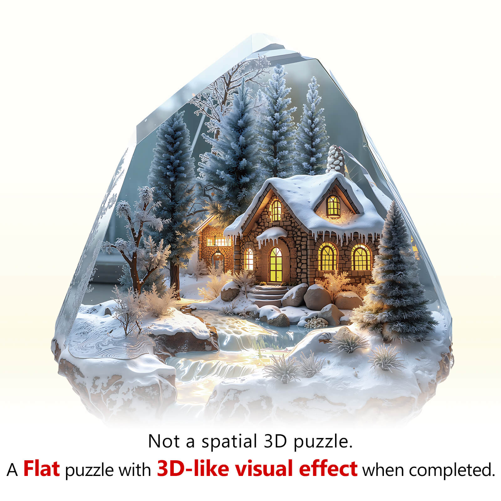 Snowlight Cottage Wooden Jigsaw Puzzle