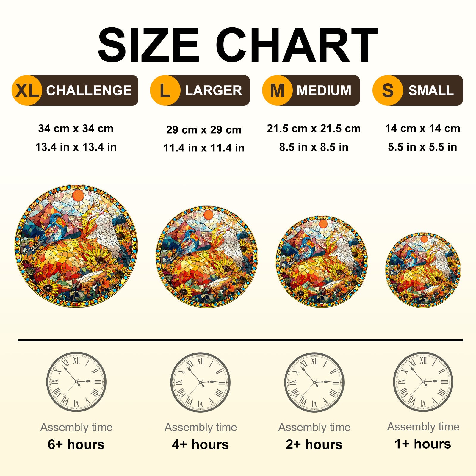 Colored Window Cat Wooden Jigsaw Puzzle