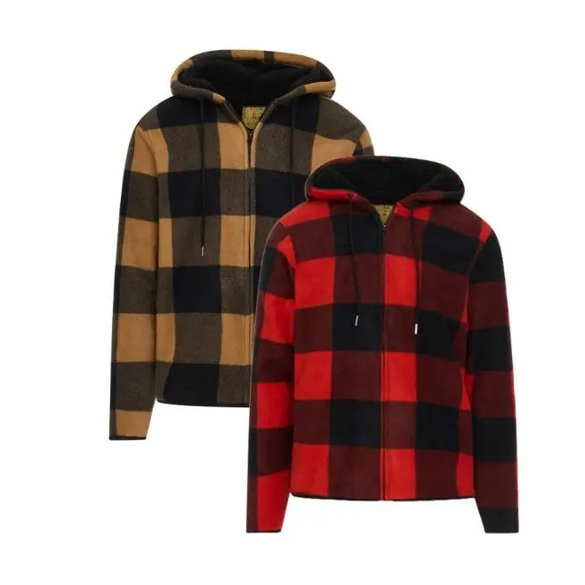 Unisex Heavyweight Sherpa-Lined Zip Hoodie Sweater