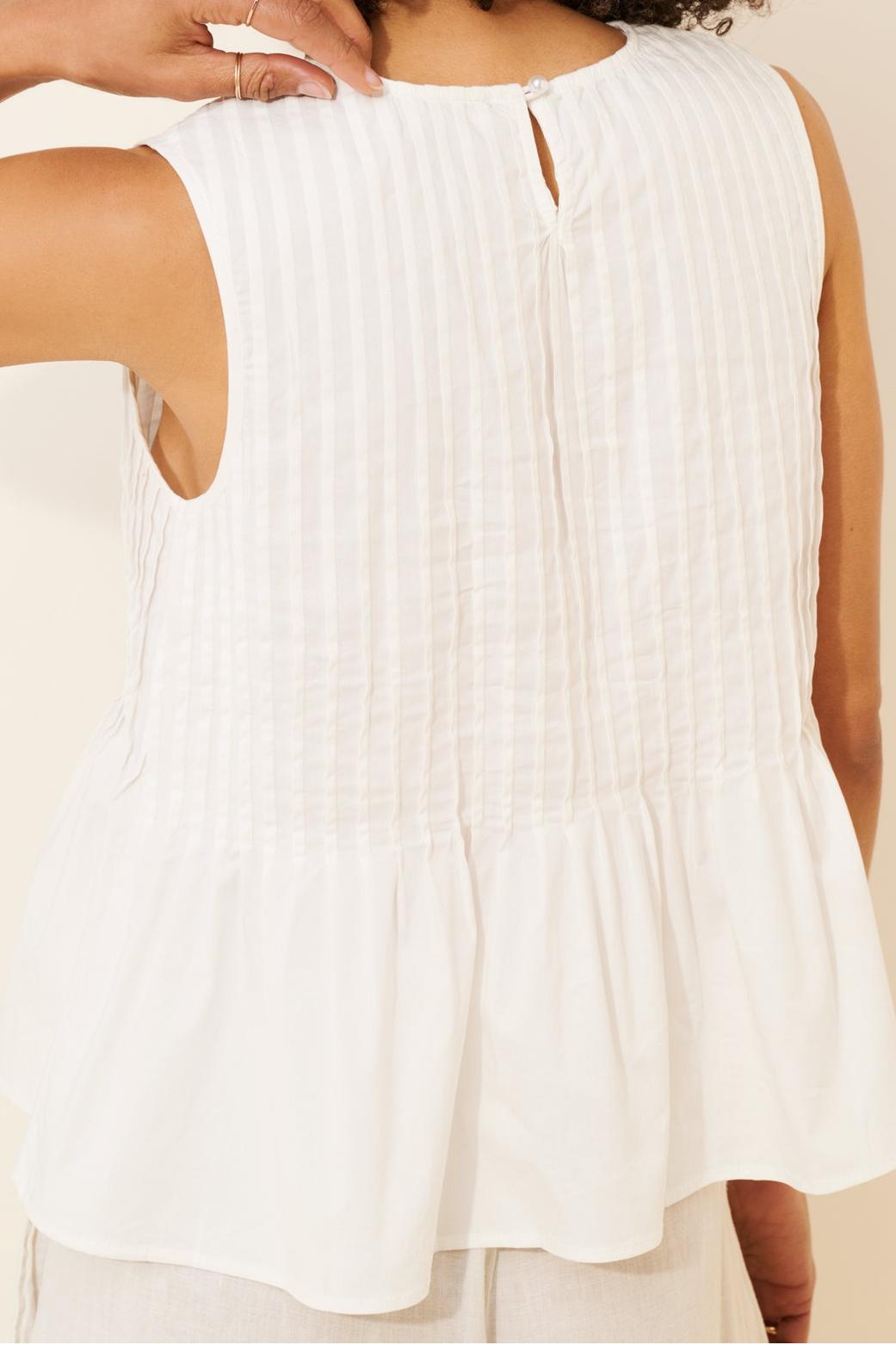 Pleated Poplin Top
