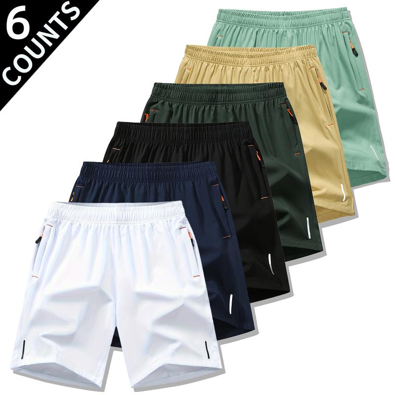 6-piece set shorts for men Summer men's casual quick drying shorts, sports and casual jogging