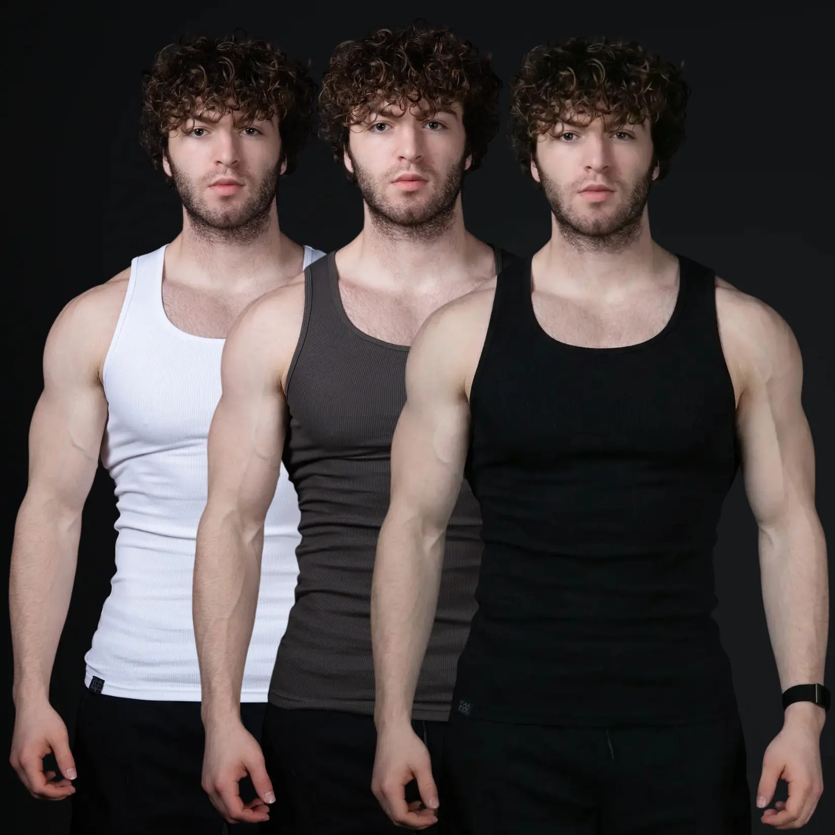Men’s Slim-Fit Stretchy Ribbed Tank Top