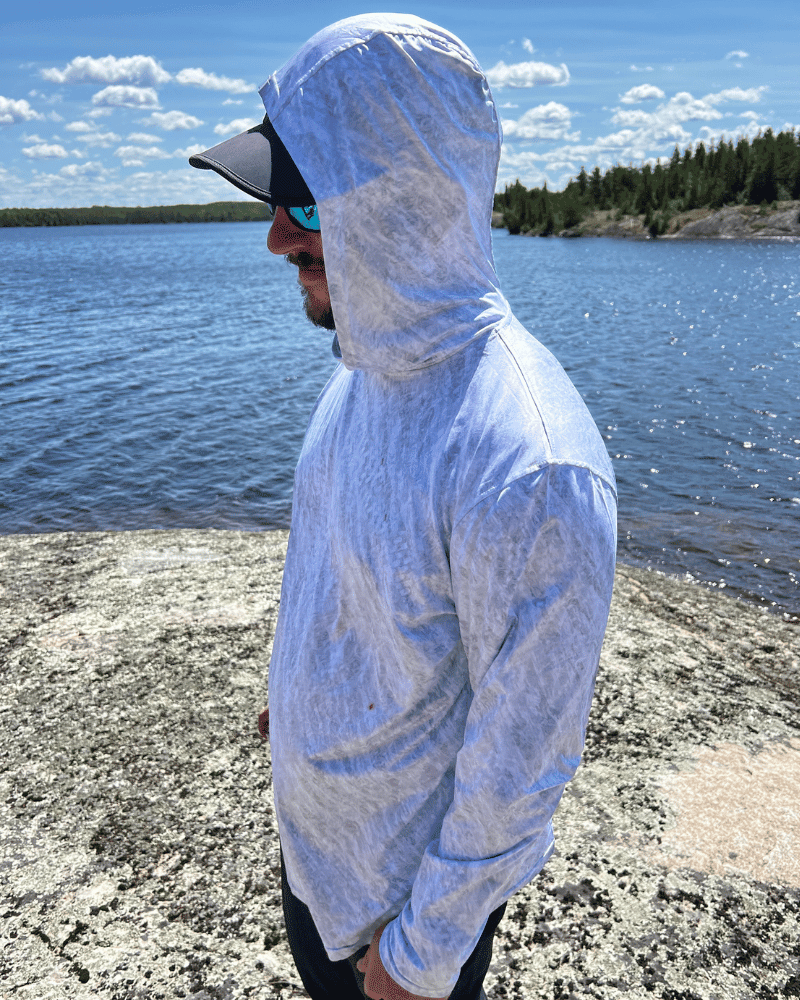 Men’s Sun Protection Fishing Hoodie with Built-In Face Gaiter