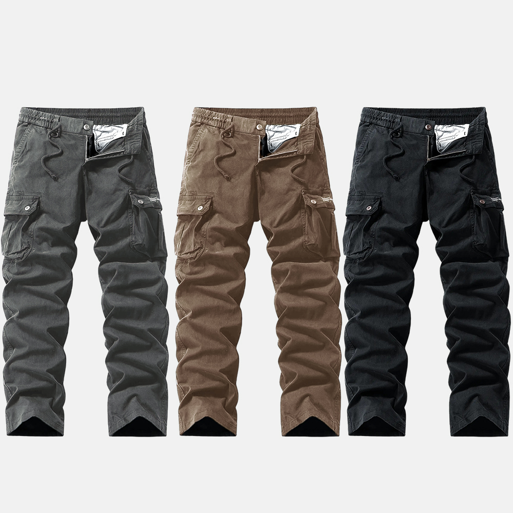 Washed Vintage Loose Tapered Work Pants - Classic Fit, Versatile for Work & Casual, Unique Vintage Wash Finish
