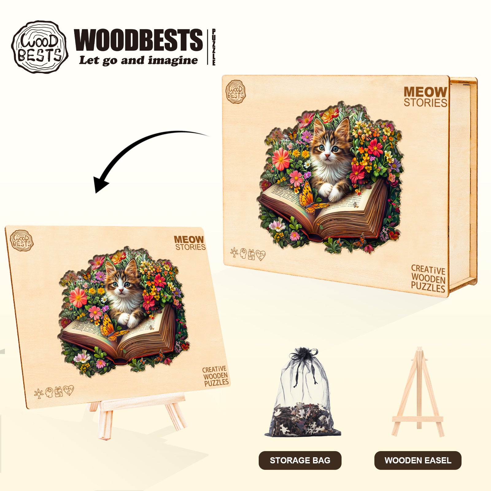 Meow Stories Wooden Jigsaw Puzzle