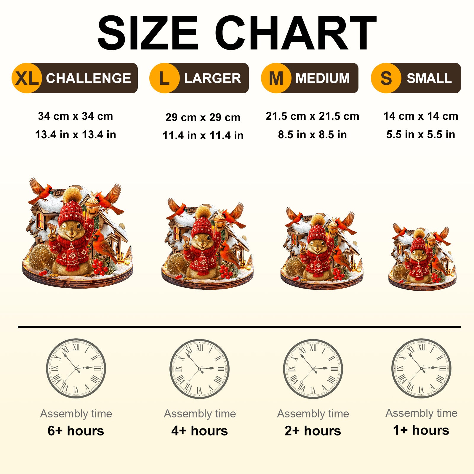 Joyful Squirrel Wooden Jigsaw Puzzle