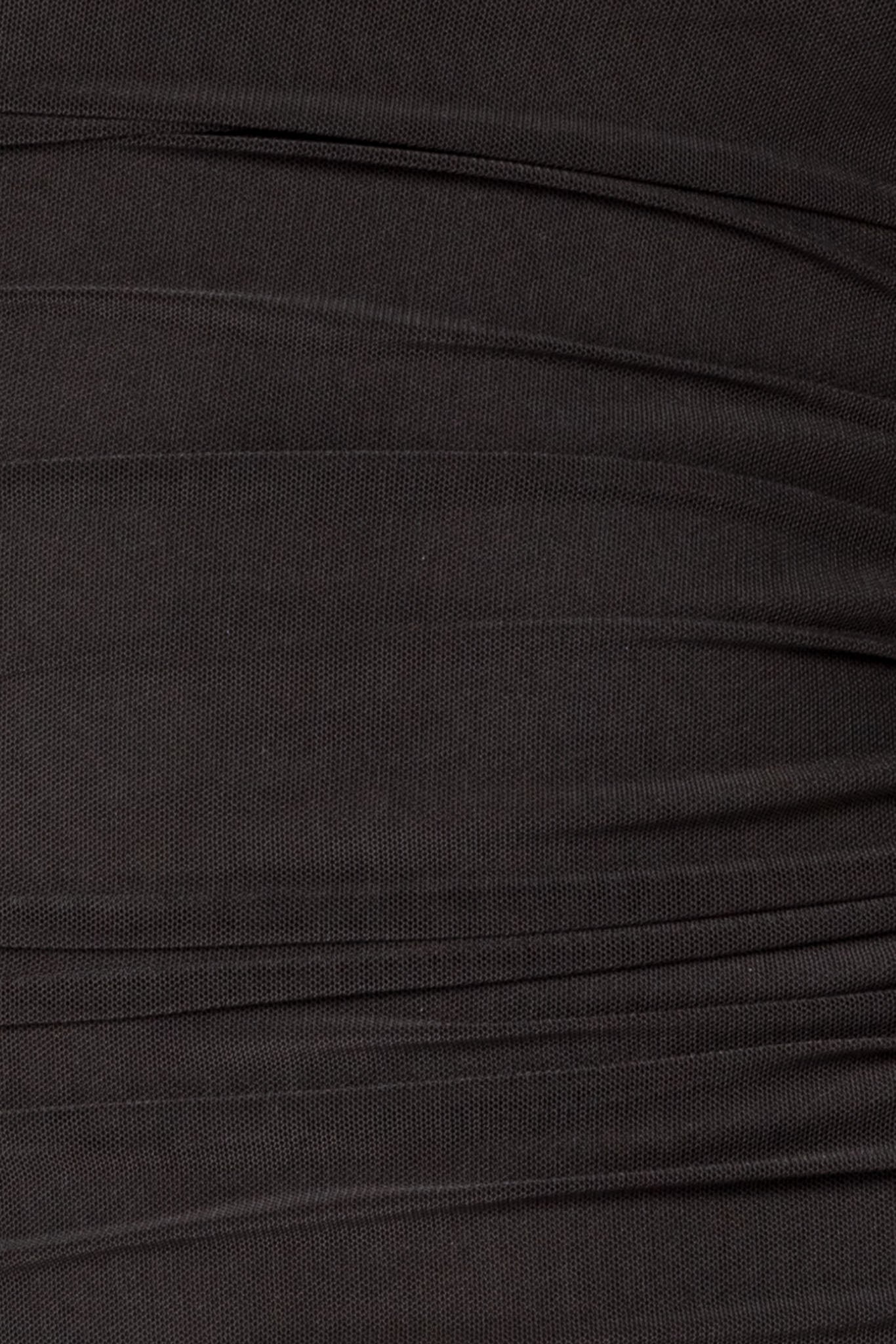 Mesh Balloon Sleeve Bodycon Dress