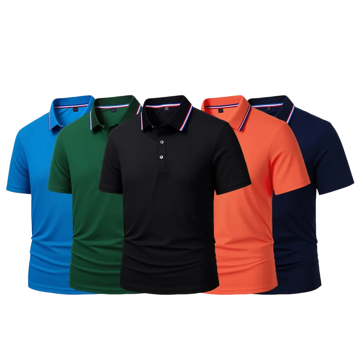 Men's Quick Dry Color Block Striped Polo Shirt, Classic Button-Down Collar Top, Trendy Casual Sports Short Sleeve Polo, Suitable for Everyday Activities, Playing Ball, Golf, Outdoor Sports