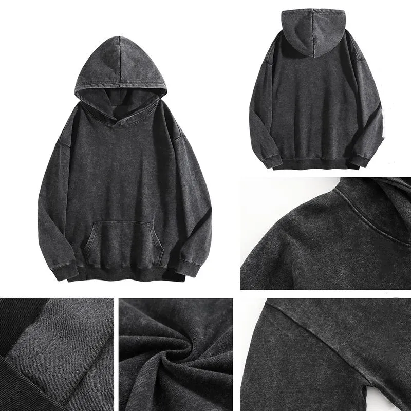 Unisex acid washed hoodie