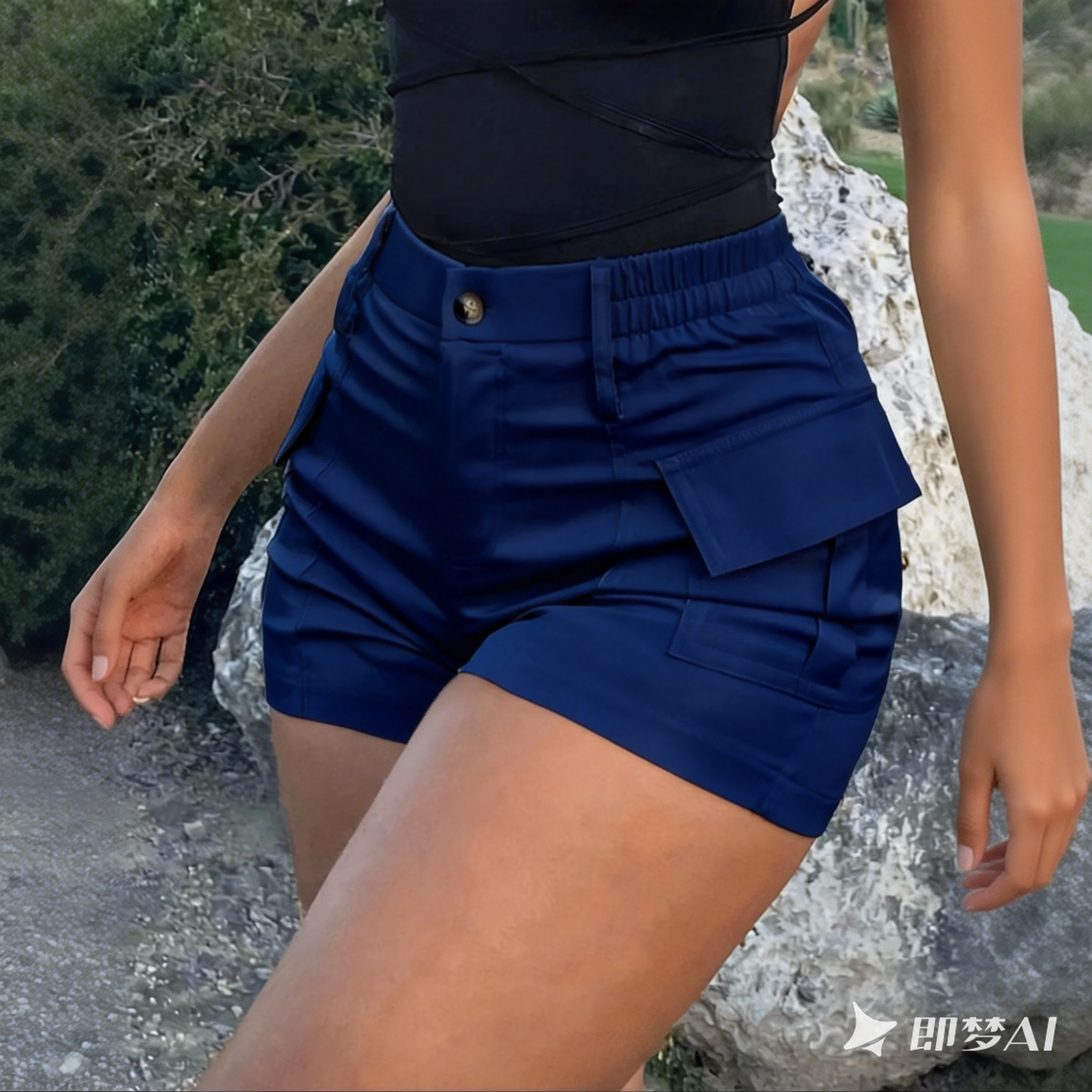 Women's Summer Solid Color Cargo Shorts☀️